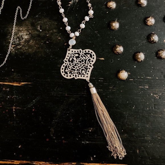 Moroccan gold bohemian inspired necklace - Picture 1 of 3